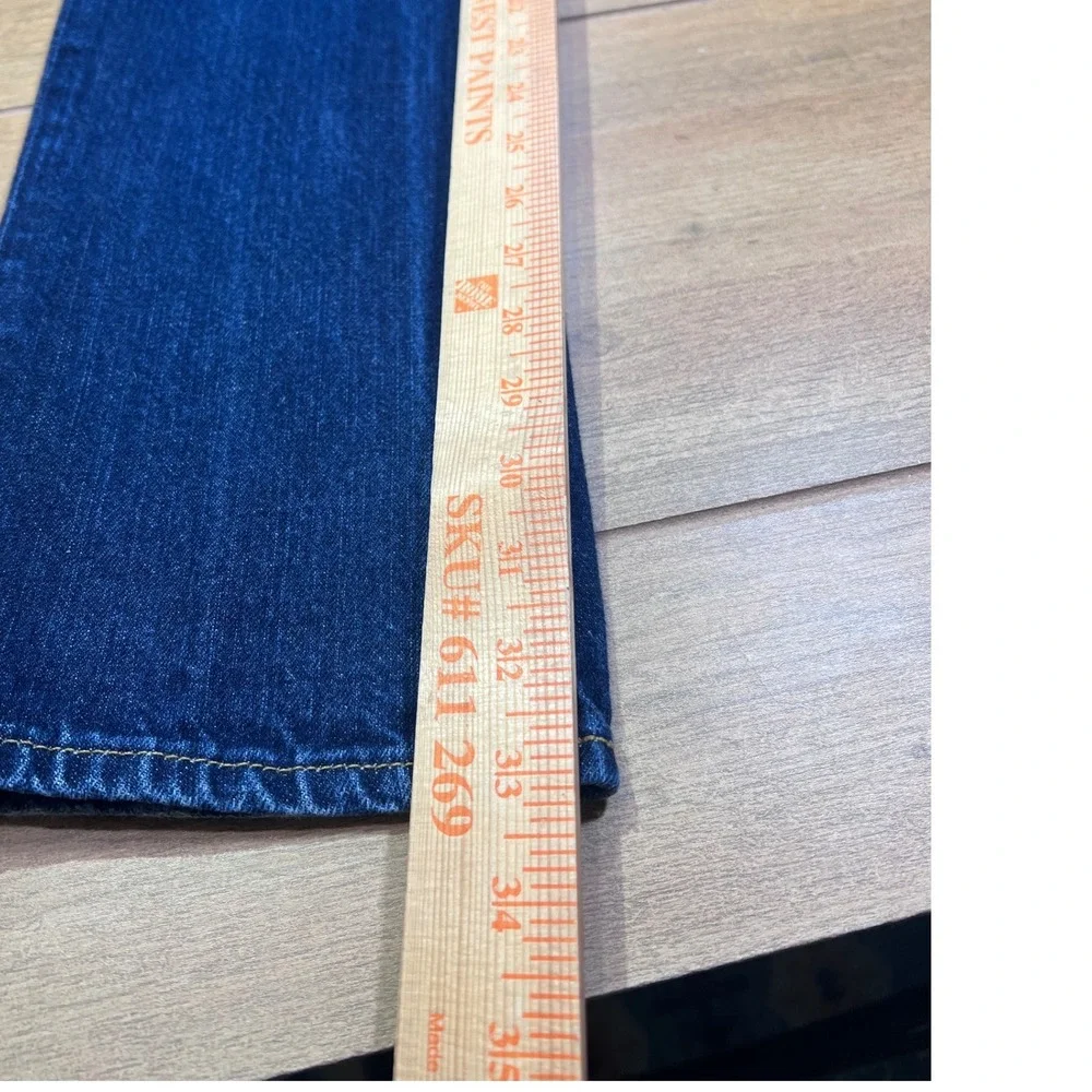 Hollister Mens Jeans Dark Wash Slim‎ Fit Button Fly Distressed Size 34x34/33
